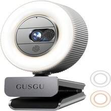 2K Webcam With Fill Light And Microphone, USB Plug & Play Computer Camera For PC/Laptop/, Streaming Web Camera For Video Call, Zoom Meeting, Online Class & Live Broadcast - Xem 5