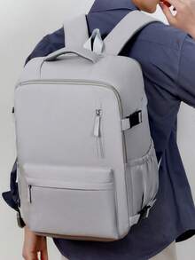 Large Capacity Multi-Compartment Travel Backpack, 180° Wide Opening Design, With Separate Shoe And Laptop Compartments, Multi-Pocket Layered Storage, Lightweight Padded Shoulder Straps, Suitable For Business Commute, School, Travel And Daily Use - Multicolor - View 9