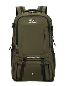 1 Piece Men's 60L Hiking Backpack Water Resistant Large Capacity For Mountaineering & Camping - Multicolor - View 14