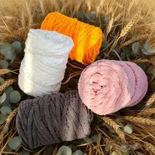 1Pc Arm Knitting Yarn/Bulky Giant Super Thick/Hand Weaving/Crochet Craft, DIY Knit, 1000g/35.27oz/2.2lb, Large Skein, Yarn Ball, Big Knitting Needles/Durable Chunky Yarn Cat Tail Yarn Sausage Yarn Thick Ice Stripes Yarn Arm Knitting Yarn For DIY Home Decor Blanket Rug Pillow Pet Bed Scarf Hat - Multicolor - View 6
