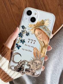 1 chiếc ốp lưng điện thoại thời trang cá nhân hóa hình hoa hướng dương và Đức Mẹ Đồng Trinh, chất liệu TPU trong suốt chống bám vân tay, tương thích với iPhone/Galaxy/iPhone16promax/16/16pro/16plus/11/15/15pro/15promax/12/13/14promax/Xs/Xr/11pro/11promax/12pro/12promax/13pro/13promax/7plus/14pro/14promax/14plus/7plus/8plus/8/Se2/12mini/13mini. - Nhiều màu - Xem 2