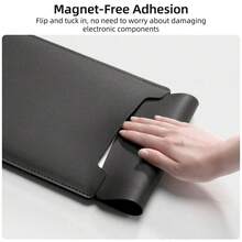 Laptop Sleeve Bag, Waterproof PU Protective Case Compatible With Apple, , Laptops, No Magnetic Buckle - View 6