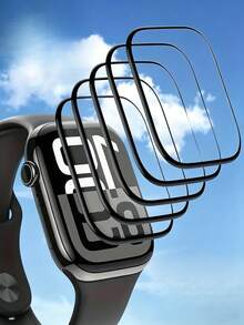 Set de 3 protectores de pantalla de privacidad para Apple Watch Ultra 2/3/Ultra 49mm, Series 10(42mm), Series 10(46mm) 40mm, SE/9/10/11/8/7/6/5/4/3/2/1, cobertura total 3D con borde curvo, antirreflejo, antirayones, alta definición, tacto sensible, adecuado como protector de pantalla de reloj para cumpleaños, familia, amigos, accesorios de reloj, resistente al agua, a prueba de golpes, antihuellas - Negro - Ver 4
