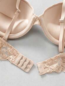 Women's Lace Padded Push-Up Bra - Apricot - View 11
