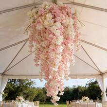 2 piezas de Guirnaldas artificiales de flores de cerezo, adecuadas para bodas, fiestas y decoración del hogar - Hechas de flores de plástico, se pueden usar para decorar paredes, cercas y marcos de puertas, decoración de bodas y exteriores, guirnaldas colgantes rosas románticas, adecuadas para la decoración de todas las temporadas, fiestas, muy adecuadas para el Día de San Valentín, Pascua, aniversario, Día de la Madre, Acción de Gracias, como nuevo - Multicolor - Ver 4