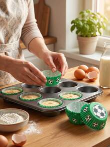 200 chiếc giấy trang trí bánh cupcake hình quả bóng đá, thích hợp cho đám cưới, sinh nhật, ngày Valentine, Giáng sinh và các buổi họp mặt gia đình. - Nhiều màu - Xem 5