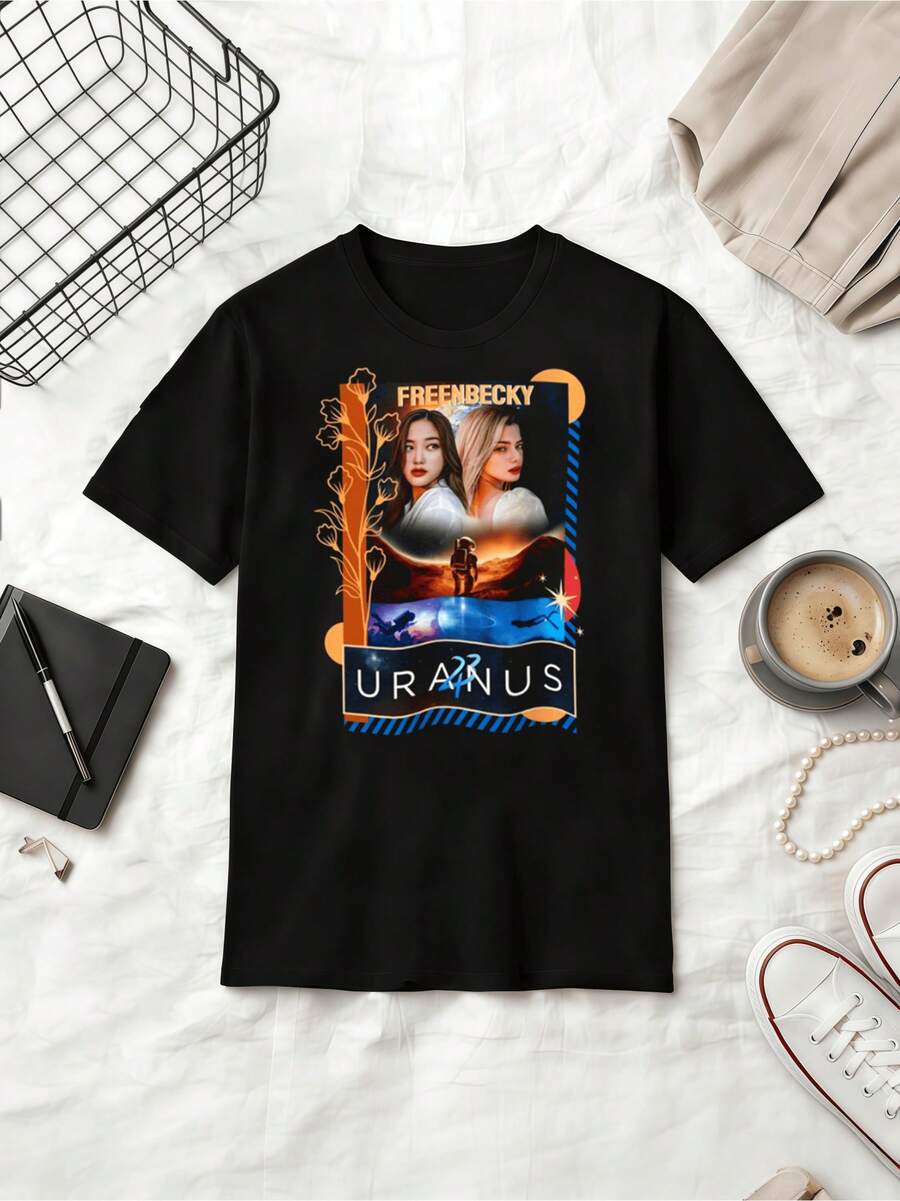 T-Shirt Uranus 2324 GL Flim Freenbecky Thailand Unisex Heavy Cotton Tee - Black - View 1