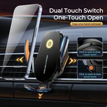 REMAX 15W Fast Wireless Car Mount, Infrared Auto Clamp, Triangle Lock Anti-Shake, 360° Rotation, Smart Chip Cool Charging – For 4-7.2" IPhones & Android, IPhone Charger, Type-C Charger - Charger - View 4