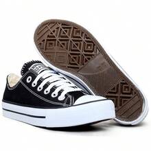 Tenis Casual Feminino Para Academia De Adulto Sola Reta Vulcanizado Kalum Promoção - Preto - Visão 6