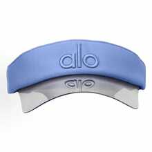 Gorra deportiva para exteriores con logotipo bordado de Alo Yoga, gorra abierta, unisex, azul - Ver 2
