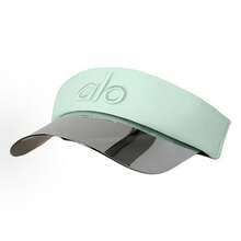 Alo Yoga Logo Embroidered Outdoor Sports Sun Hat, Open Top Hat, Adjustable Buckle Tennis Cap, Unisex Couple Style, Mint Green - 查看 1