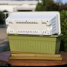 Rectangular Plastic Planter Pots With Trays For Indoor Vegetable & Flower Cultivation, Increased Size And Thickness For Vegetable Planting, Special Planting Boxes, Suitable For Strawberry Planting, Balcony Vegetable Gardening - Random Styles - View 8