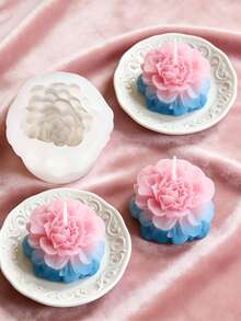 1pc Peony Flower Silicone Mold, Birthday Gift, Mother's Day DIY Candle Mold - 1pc Flower Silicone - View 8