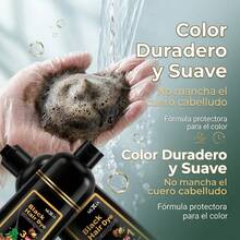 500ml Black Color Shampoo For Men And Women, 3-In-1 Argan Color Shampoo, Semi-Permanent Gray Coverage - Shampoo - View 7