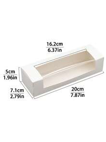 5pcs/10pcs/20pcs Rectangular Window Macaron Boxes, Bread Boxes, Dessert Boxes, Donut Boxes, Chocolate Boxes, Candy Packaging Boxes - Paper - View 11