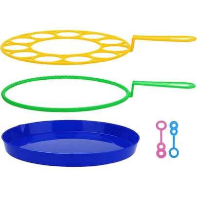 2026 Popular Spring Summer Giant Big Bubble Wands Set, Large Bubble Maker Sticks With Tray, Durable Bubble Blower Toys For Kids & Adults, Perfect For Outdoor Play, Summer Activities, Family Parties, Backyard Fun & Ideal Holiday Birthday Gifts
