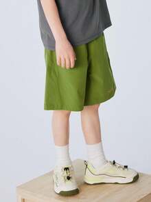 mini bala Cotton-Feel Kids Summer Quick-Dry Short Sleeve Breathable 2026 - Yellow Green - View 3