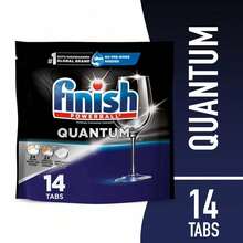 Large Capacity Finish Quantum Dishwasher Pods, No Pre-Rinse Dishwasher Detergent Tabs Soap, Advanced Clean-Remove Stubborn Stains, Effectively Remove Oil And Dirt, And Enhance Luster. Even The Dried-Up Food Residues After Being Soaked For 24 Hours Can Be Easily Removed. Multiple Users Cost-Effective Pack - 1 - 查看 3