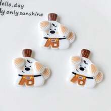 7pcs Cute Puppy, Guitar, House Fridge Magnet Set, Resin Personalized Refrigerator Stickers, Suitable For Kitchen, Room Decor And Dishwasher, Home Decor, Holiday And Party Small Gifts For Friends - Multicolor - View 5