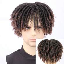Dreadlock Wig For Men Women Black Curly Dreads Wig Men Funny African American Wigs Natural Twist Faux Locs Wig For Women For Cosplay Costume Outfit Party Hair Cap - Multicolor - View 10
