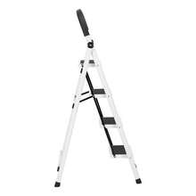 White 4-Step Step Ladder In Tubular Steel For Domestic Use - White - View 2