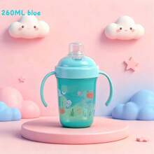 1個 260ml/8oz 鴨嘴學習杯，矽膠吸嘴防嗆咳，適合嬰兒口腔，雙把手易抓握，防漏耐摔 - 彩色 - 查看 12