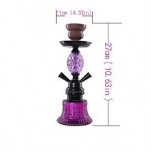 一套经典阿拉伯水烟套装，包含水烟管、烟钳、烟碗，方便携带，无需用电 - 均碼 - 查看 21