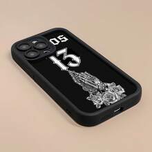 Funda para móvil Vagos 13 con diseño de manos de esqueleto y rosas. Compatible con Samsung, Apple, VIVO, OPPO, , Transsion, ,  y Honor. Fabricada en TPU, ofrece protección contra golpes y caídas. Un regalo ideal para familiares y amigos. - Negro - Ver 2