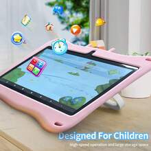 Qetupa Tableta para niños de 7 pulgadas, Android 13, 2GB RAM+32GB ROM, pantalla táctil IPS de 1024*600, batería de 3000mAh, cámaras duales de 0.3MP+2.0MP, WiFi 802.11b 2.4G, tableta con control parental, funda protectora portátil - Azul - Ver 5