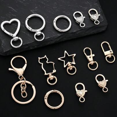 30个12x32mm DIY五金配件旋转包带扣锌合金项圈登山扣龙虾扣钥匙链通用扣