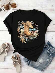 Women T-Shirts - Black - View 2