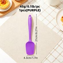 1/2/4 piezas Espátula pequeña de silicona, 4 colores disponibles, resistente al calor, diseño de una sola pieza sin costuras, gruesa y duradera, con orificio para colgar, mango anti-quemaduras, revestimiento anti-rayones, regalo del Día de la Madre, esencial de cocina - Ver 16