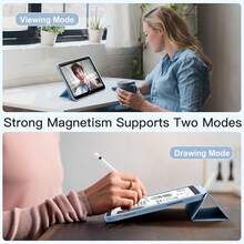 Phù hợp với iPad thế hệ thứ 11, ốp bảo vệ A16, chức năng ngủ/thức thông minh, ốp gập ba, chống rơi toàn diện, tương thích với iPad thế hệ thứ 9 10.2", Air 11", iPad thế hệ thứ 10, Honor Pad X8A 11", Honor X9A 2025 11.5", Matepad SE 11" 2024, Matepad 11.5", dành cho iPad/Honor Pad/Matepad/Tab - Màu băng trắng - Xem 3