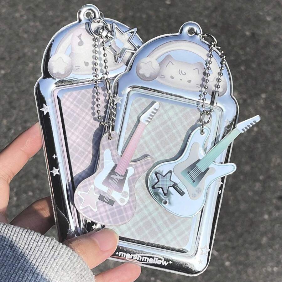 2D Highly Cute And Lovely Rock Cat Rabbit Card Holder PVC, 3-Inch Card, Back To School - Card Sleeve - View 1