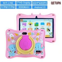 7 Inch Kids Tablets,Android 13 Tablet,2GB RAM+32GB ROM,1024*600 IPS Touch Screen,3000mAh Battery,0.3MP+2.0MP Dual Cameras,802.11b WIFI 2.4G,Tablet With Parental Control,Portable Protective Case - Pink - View 1
