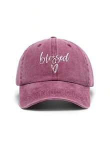 1pc Printed Washed Vintage Unisex Baseball Cap, Suitable For Men And Women, Versatile For Spring, Summer, Autumn, Winter, Suitable For Back To School, Parties, Beach, Travel, Christmas, Weddings, Outdoor Casual, Students, Teachers, Gift, Classic American Y2K Style, Casual Headwear, Available In Pink, Black, Green - Xám - Xem 6