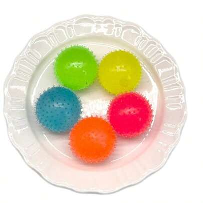 Colorful Spiky Water Squishy Ball, -Feel Soft Stretchy Stress Relief Squeeze Toy, TPR Vent Fidget Ball For Teens & Adults, Anxiety Relief & Sensory Massage Toy