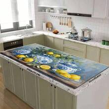 1 buah Alas Pengering Piring, Alas Mesin Kopi, Motif Lemon Gaya Porselen Biru & Putih, Alas Pengering Serbaguna, Hadiah Rumah, Dekorasi Meja - XYLSD-198 - View 8