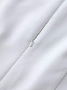 Elegant Casual Sleeveless Round Neck Fitted Dress, Suitable For Daily Wear, Dates, White Dress, Summer Dresses, Holiday Dresses For Women - White - View 6