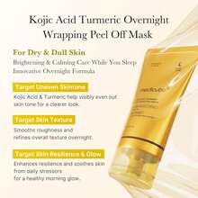 Medicube Kojic Acid Turmeric Overnight Wrapping Peel Off Mask – Brightens & Defends Against Skin Stress For A Clear, Glowing Complexion, Korean Skincare, 2.53 Fl. Oz. - 黃色 - 查看 4