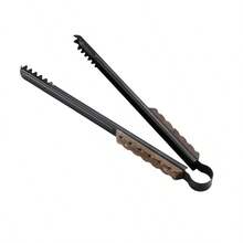 Kẹp than củi CAMPINGMOON bằng thép không gỉ dày, cách nhiệt, cán gỗ, phụ kiện nướng BBQ đa năng, BKMS-41 - màu đen - Xem 8