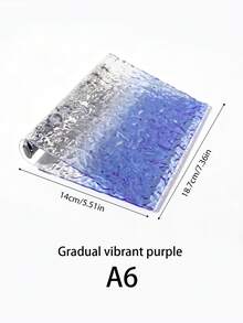 Bìa đựng tài liệu trong suốt kẻ sọc A6, màu chuyển sắc, bền và thời trang, dùng để sắp xếp tài liệu và ghi chú. - Mảnh duy nhất - Xem 27