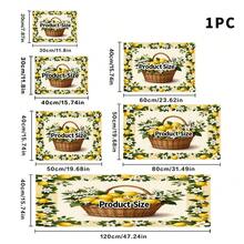 1pc Dish Drying Mat, Coffee Machine Pad, Polyester Fiber Material With Lemon Floral Pattern, Highly Absorbent Suitable For Dining Table And Cafe, Multi-Purpose Drainage Mat, Household Gift, Tabletop Decor - XYLSD-196 - View 5