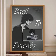 1pc Frameless Decorative Poster Friends Vintage Music Poster Home Decor Wall Art Canvas Painting - Retro - View 5