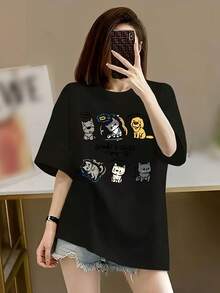 Women T-Shirts - Black - View 6