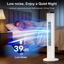 Havato 37-Inch Bladeless Portable Tower Fan - 80° Oscillation, 6 Speeds, 4 Modes, Quiet Cooling With 12H Timer & Remote, Led Display, Black - Xem 7