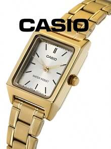 Casio 男女款黑色金配色復古超薄輕量樹脂錶帶 LED 燈 秒錶 鬧鈴 日常防水 經典復古百搭石英電子錶 F-91WG-9 父親節禮物 - 白金 - 查看 7