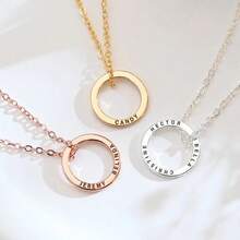 Custom Circle Name Necklace, Personalized Engraved Multi Name Necklace, Handmade Jewelry Gift For Women, 925 Necklace, Birthday Gift, Dainty Style - Multicolor - View 4