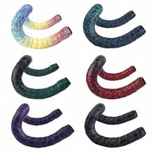 1 par de cinta para manillar de bicicleta de carretera Pollycycle, envoltorio para manillar antideslizante y amortiguador de PU/EVA con tapones para extremos de manillar - Multicolor - Ver 11
