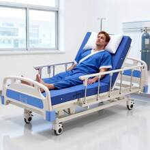 Premium 3 Function Full Electric Hospital Bed, ICU Electric Medical Bed With Backrest, Legrest & Height Adjustment, 5" Locking Casters, High-Density Mattress For Home Hospital, 550LBS Loading - 3 Function - View 9